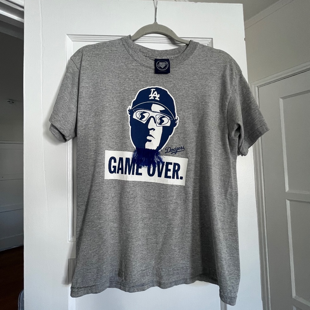 SOLD eric gagne game over dodgers shirt vintage